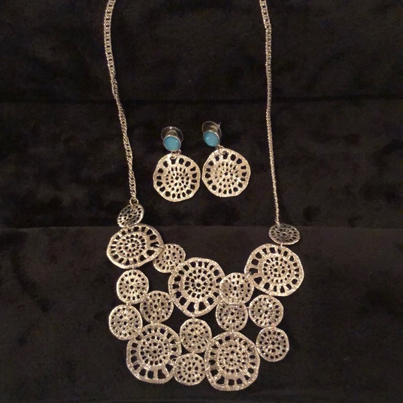 Francesca's Collections Jewelry - Swirl Necklace and Earrings